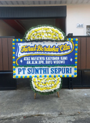 Papan Bunga Duka di Baktijaya